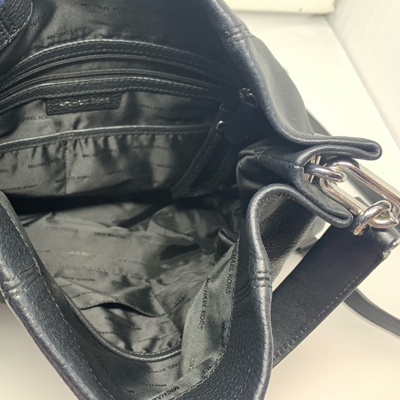 Michael Kors Black Leather Bag with Silver Hardware - Picture 8 of 9